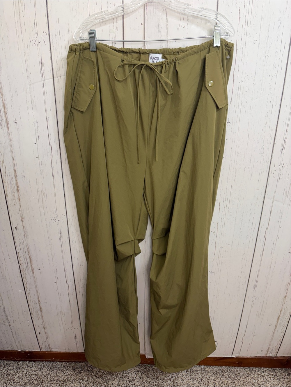 Princess Polly Olive Utility Wide-Leg Trousers